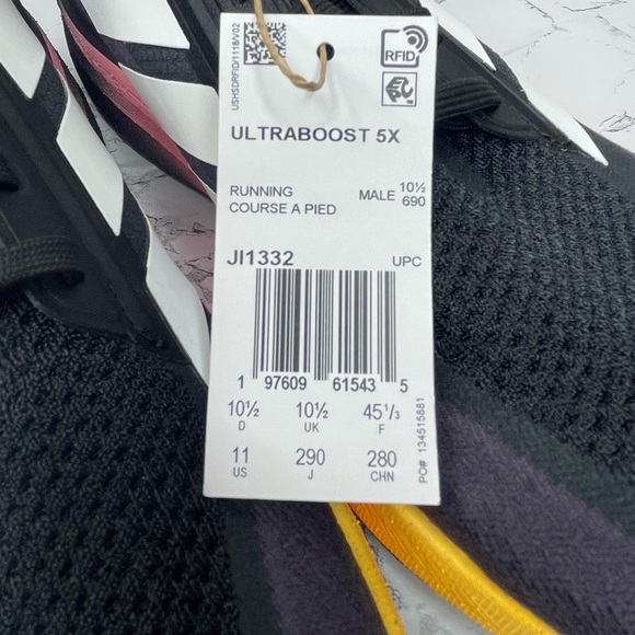 adidas Ultraboost 5X Core Black Zero Metallic Running Shoes Men’s Size 11 JI1332 - Picture 7 of 8